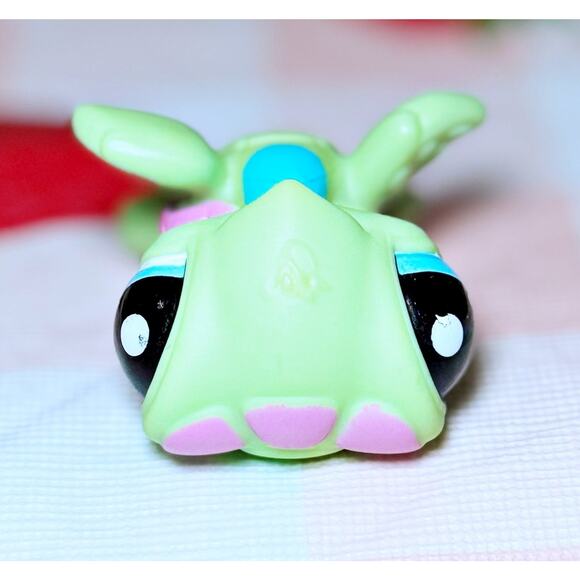 Authentic LPS Littlest Pet Shop #1910 Green Pink Sea Turtle Blue Eyes & Baby - Picture 8 of 11